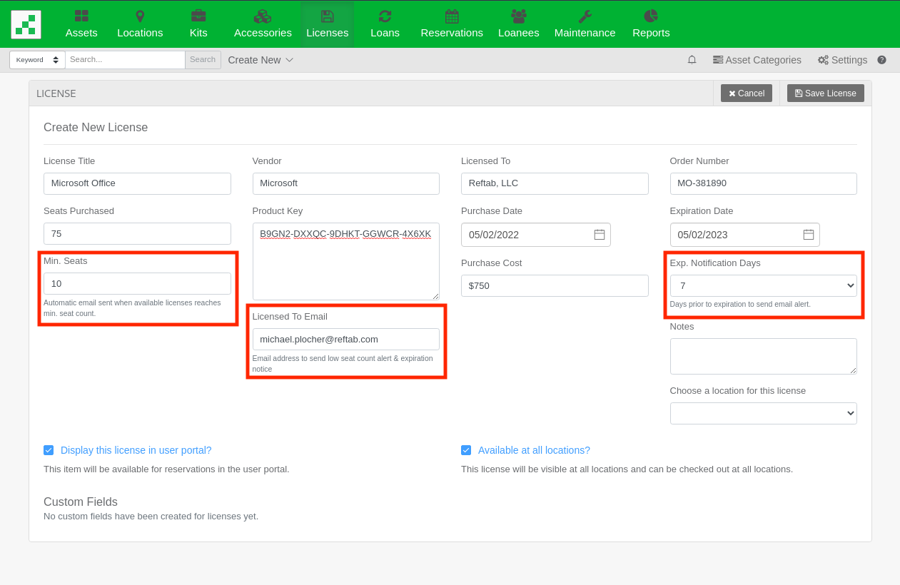 How To Track Software Licenses In Reftab | Reftab Blog